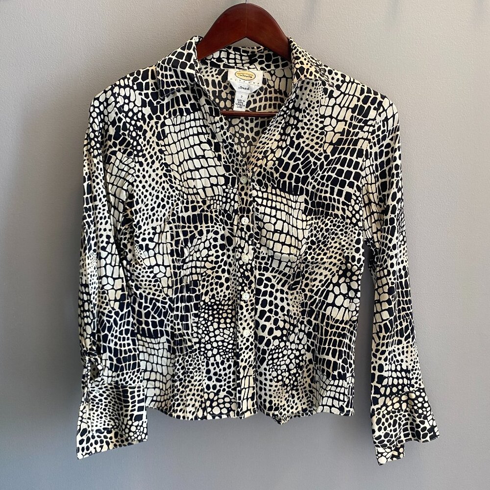 Talbots Animal Print Silk Blouse